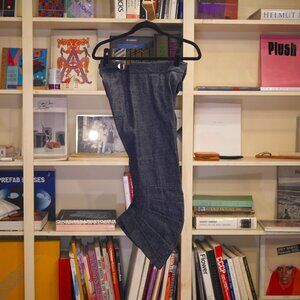 threeASFOUR denim cropped 3D pants / avant garde NYC design collective